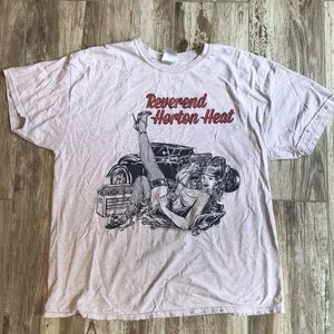 Reverend Horton Heat shirt - XL - well worn - 2014 - REV - Joey Potts art